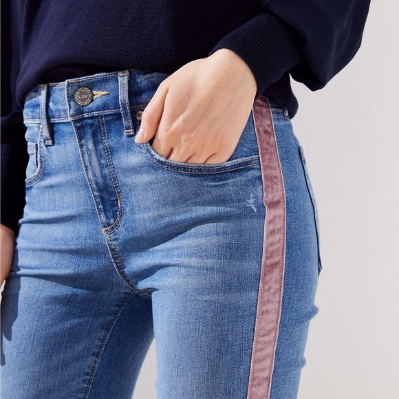 LOFT Denim - Loft Modern Skinny Pink Tuxedo Stripe Jean 24/00